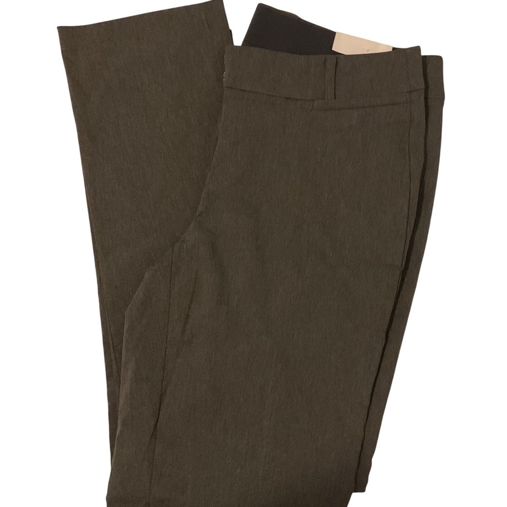 Lane Bryant The Allie Straight Leg Dress Pants Gray Heather 16L Tall New